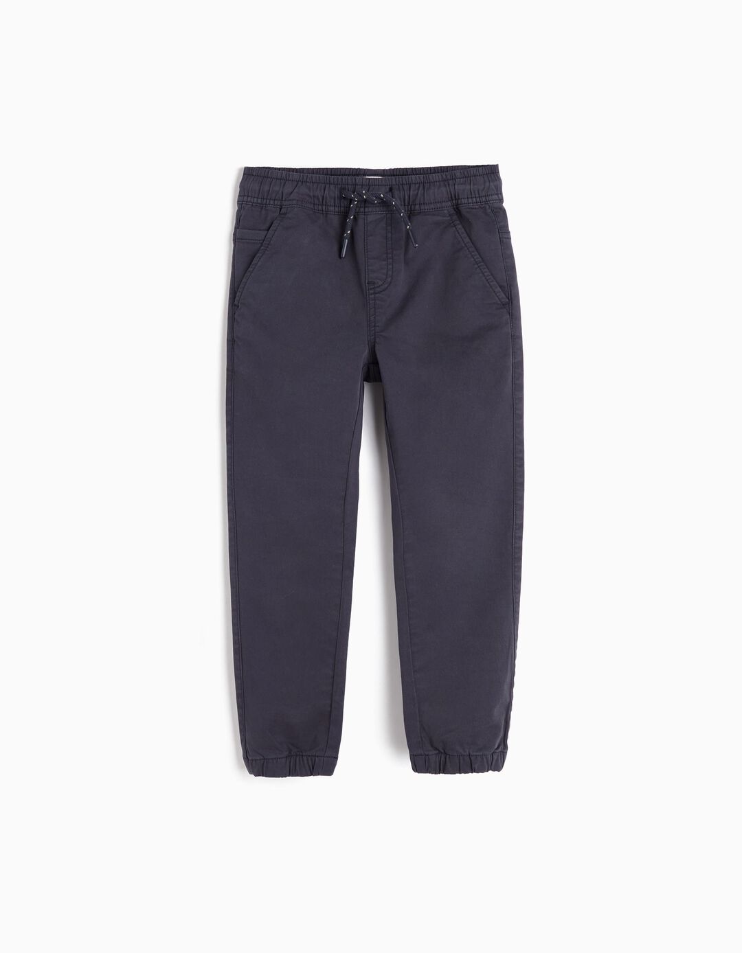 Joggers em Sarja, Menino, Azul Escuro