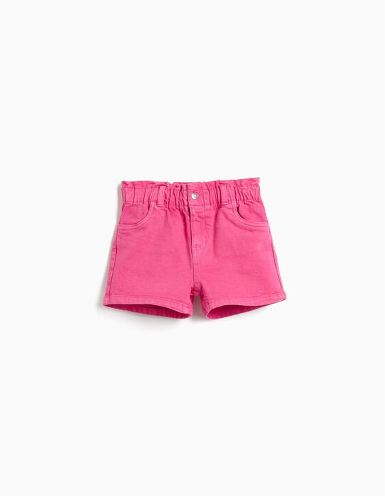 Comprar Online Calções de Ganga Paperbag, Menina, Rosa Escuro