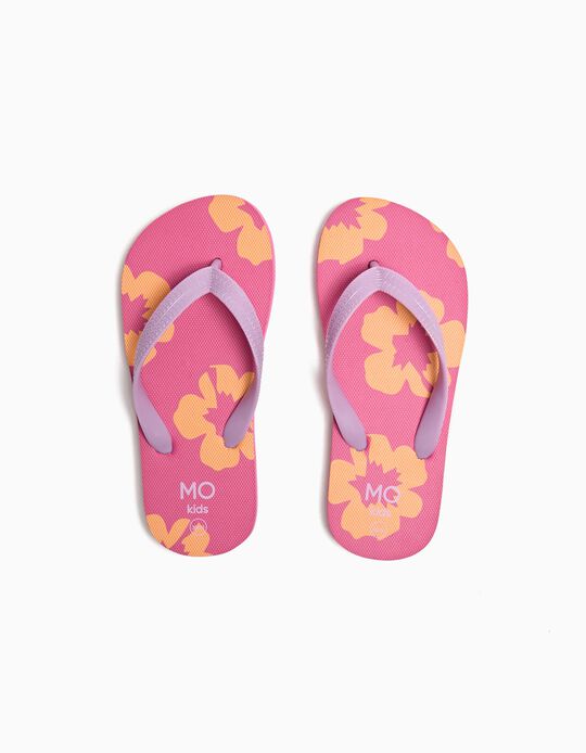 Comprar Online Chinelos de Flores, Menina, Rosa