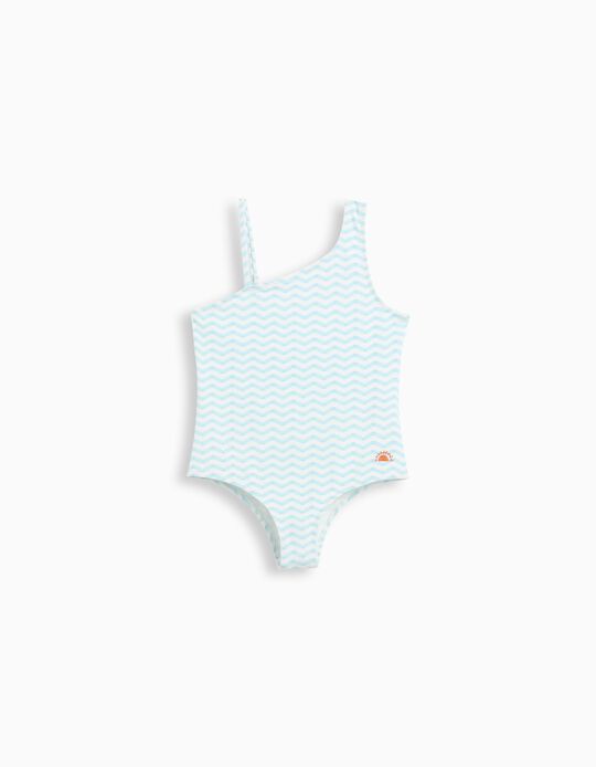 Comprar Online Fato de Banho de Ondas, Menina, Azul Claro 