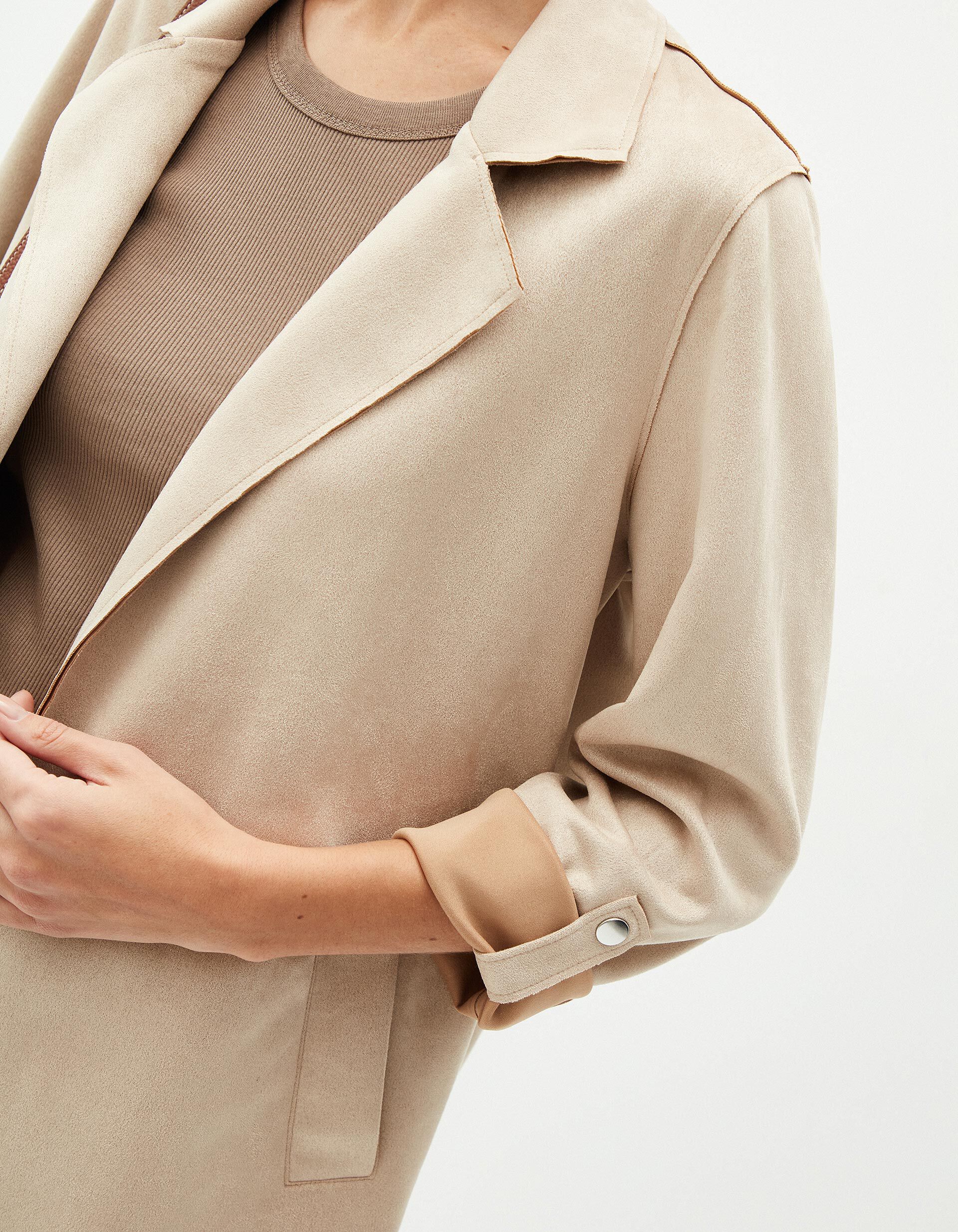 Comprar Online Blazer Efeito Camur&ccedil;a, Mulher, Bege Claro