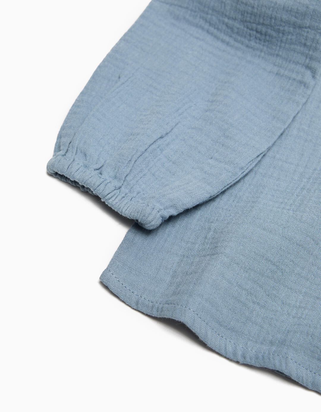 Blusa com Gola, Menina, Azul