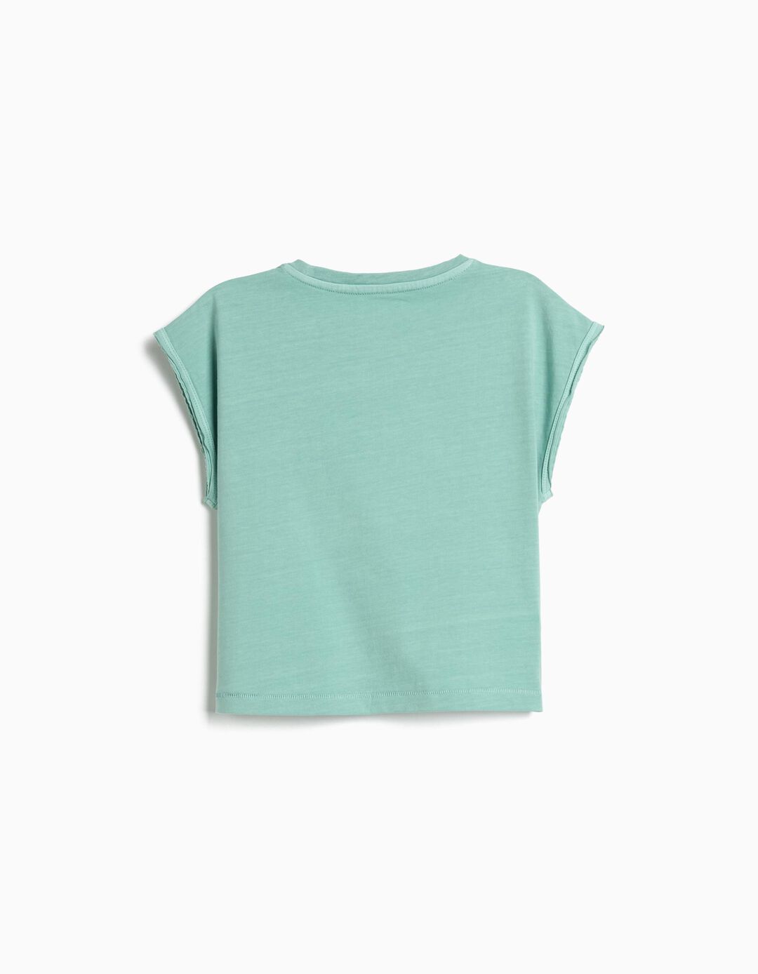 T-shirt Estampada, Menina, Verde Claro