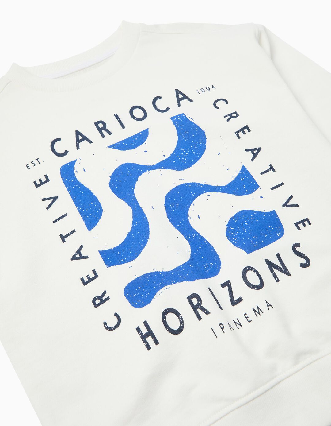 Sweatshirt de Felpa, Menino, Branco