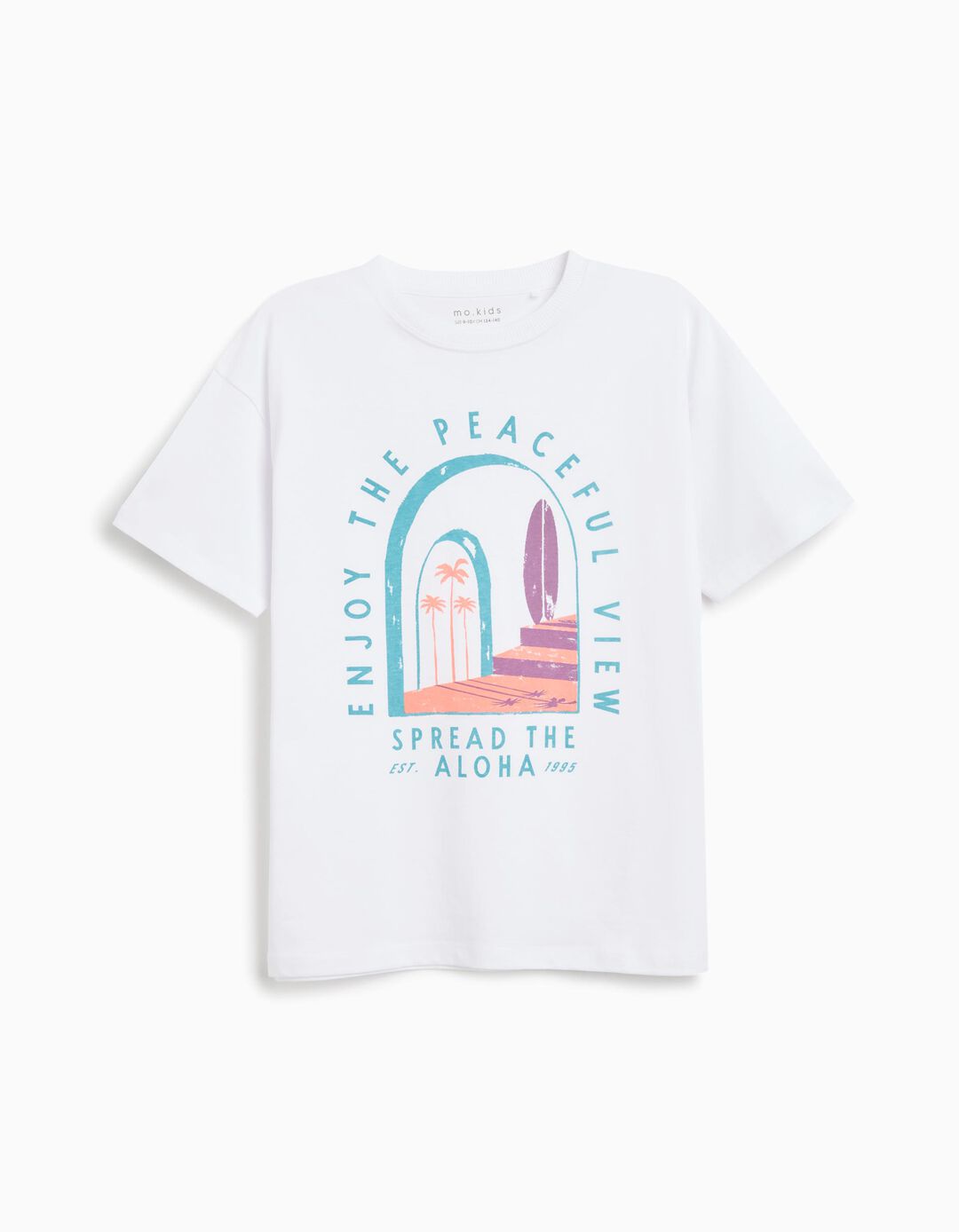 T-shirt Print, Menino, Branco
