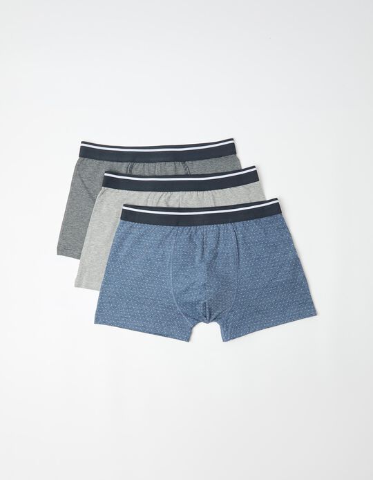 Comprar Online Pack 3 Boxers, Homem, Azul