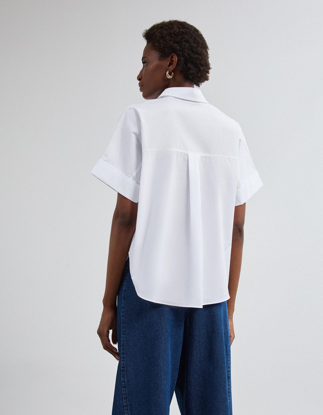 Camisa De Popelina, Mulher, Branco