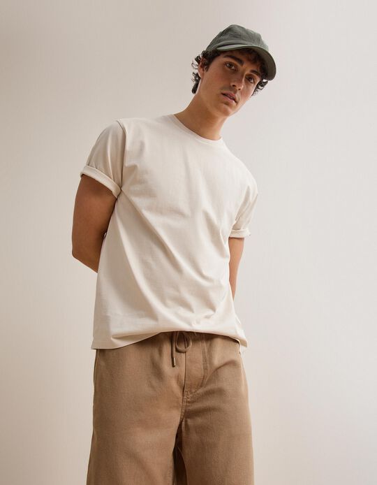 Comprar Online T-shirt Manga Curta, Homem, Bege Claro