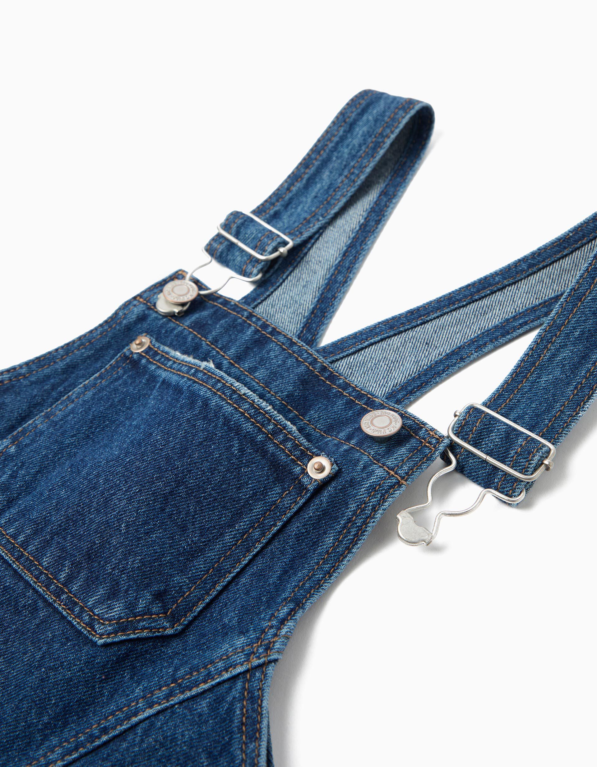 Comprar Online Saia Jardineira, Menina, Azul 