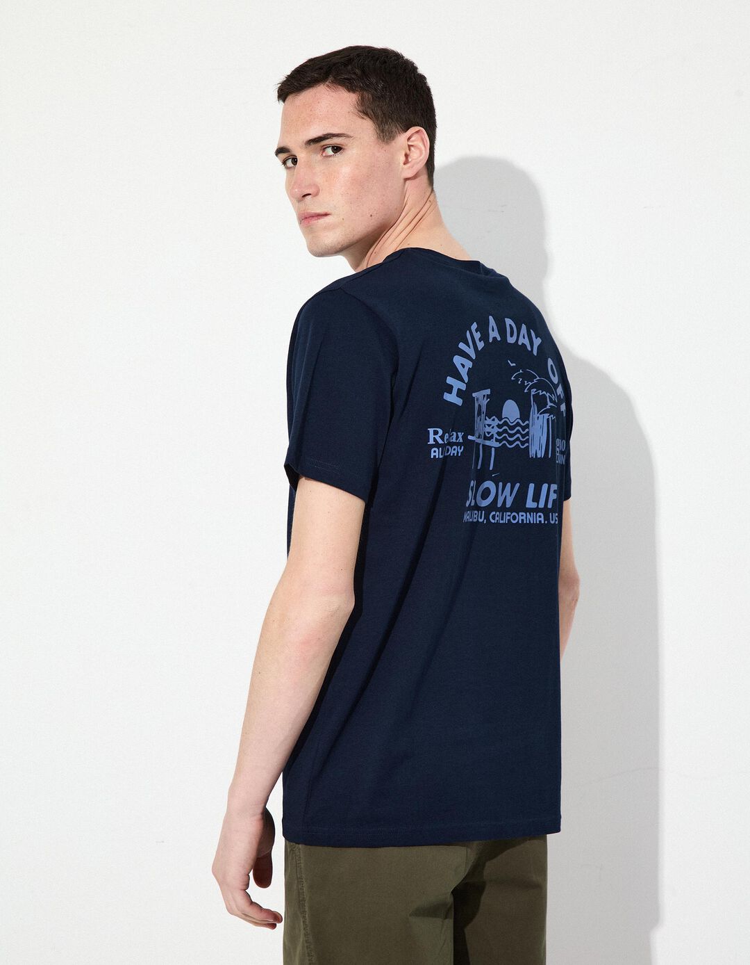 T-shirt, Homem, Azul Escuro 