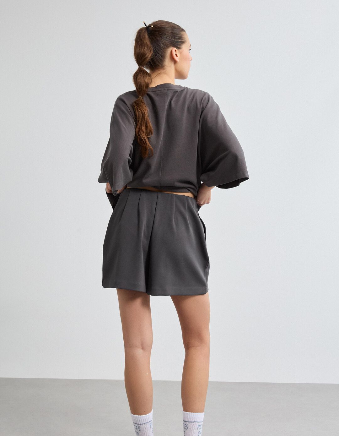 Cal&ccedil;&otilde;es Piquet, Mulher, Cinzento