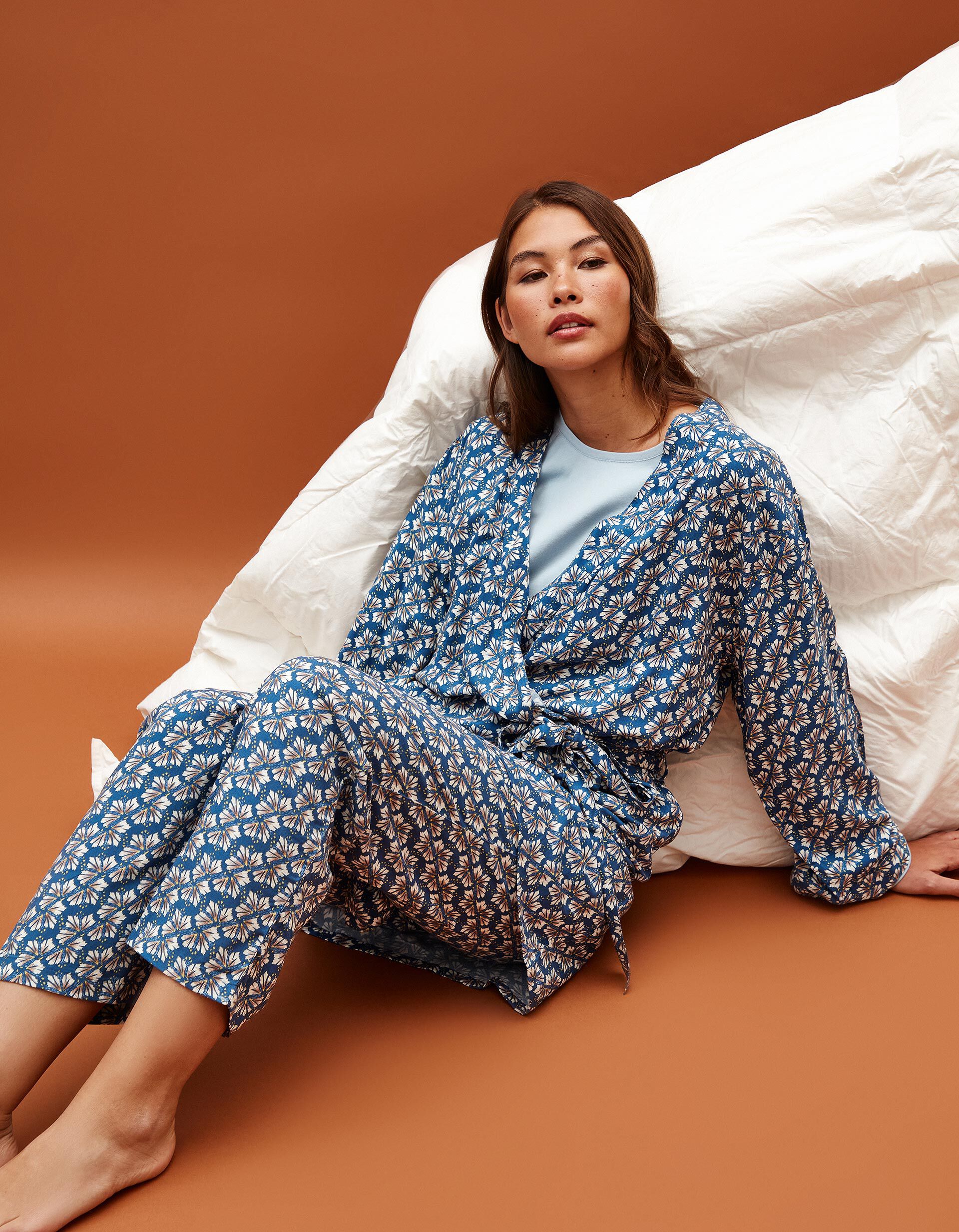 Comprar Online Robe Estampado, Mulher, Azul Escuro