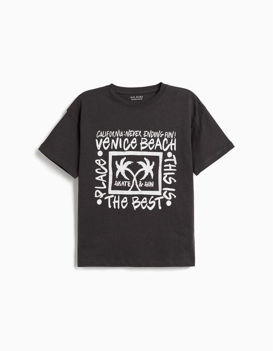 Comprar Online T-shirt Print, Menino, Cinzento Escuro