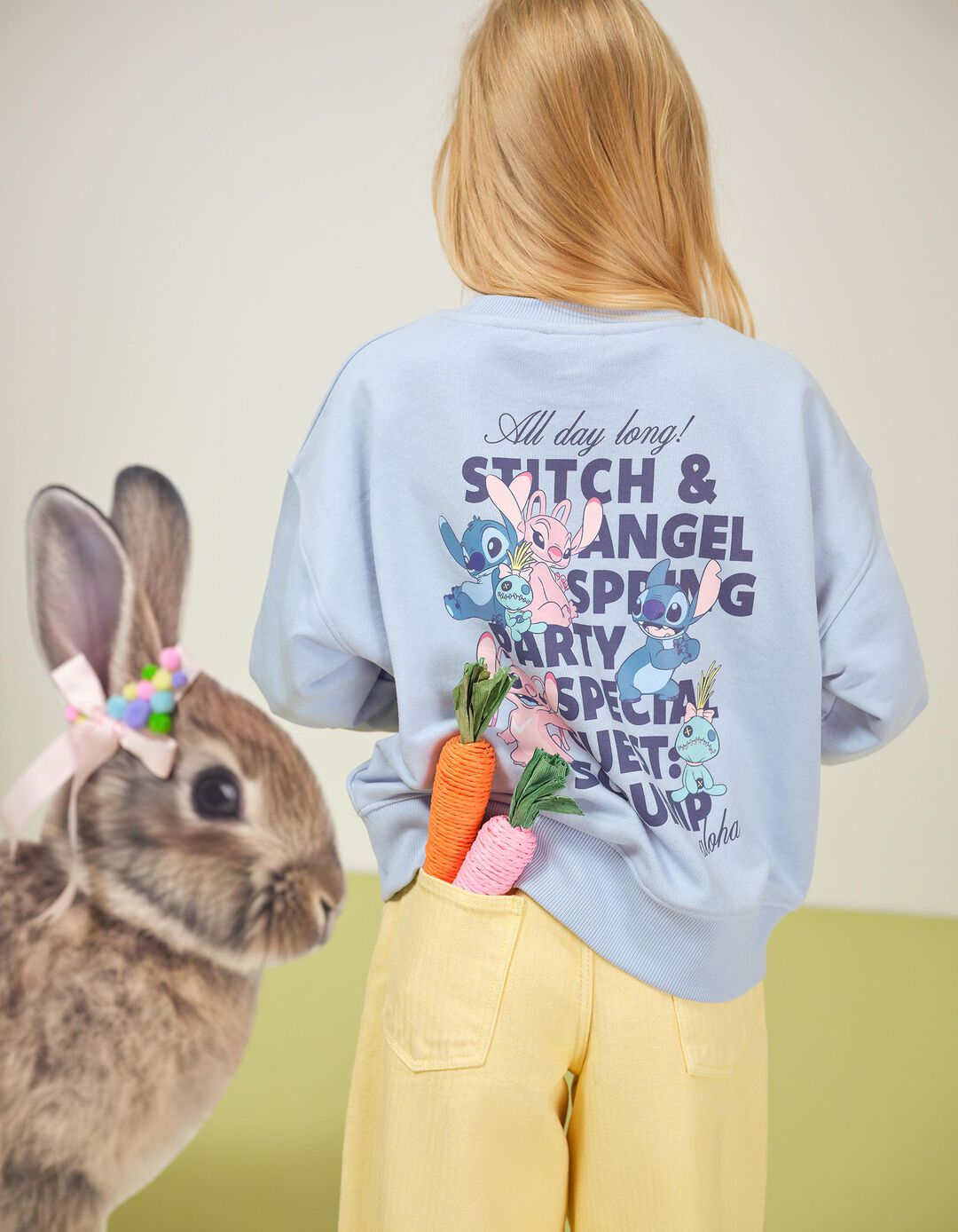 Sweatshirt de Felpa 'Stitch' &copy;Disney, Menina, Azul