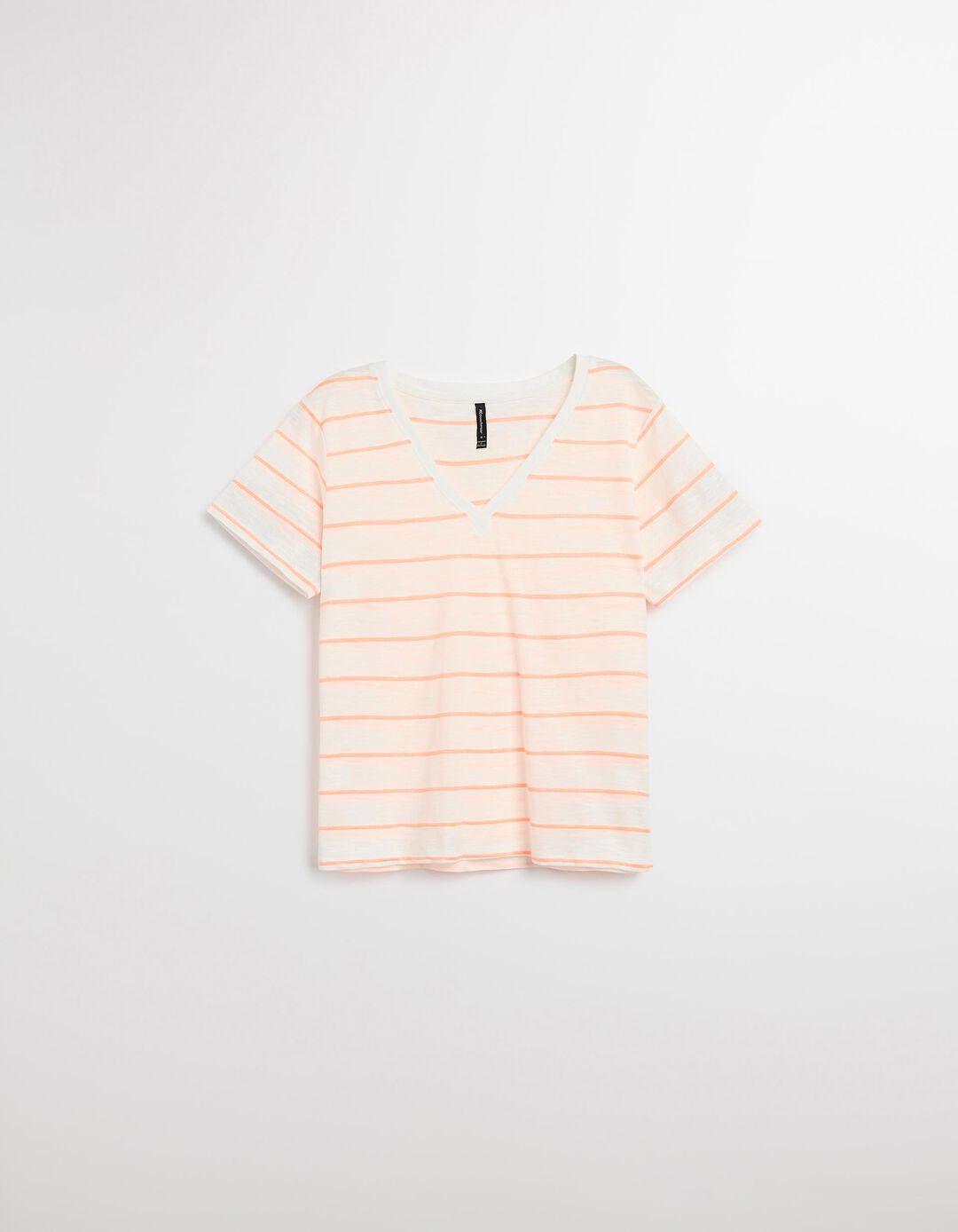 T-shirt Riscas, Mulher, Branco
