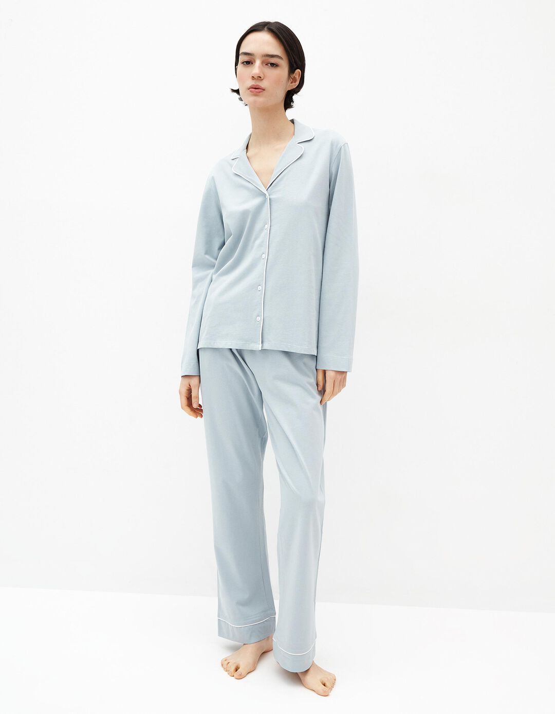 Pijama Jersey, Mulher, Azul Claro
