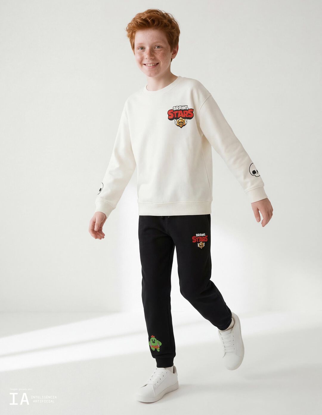 Joggers de Felpa 'Brawl Stars', Menino, Preto