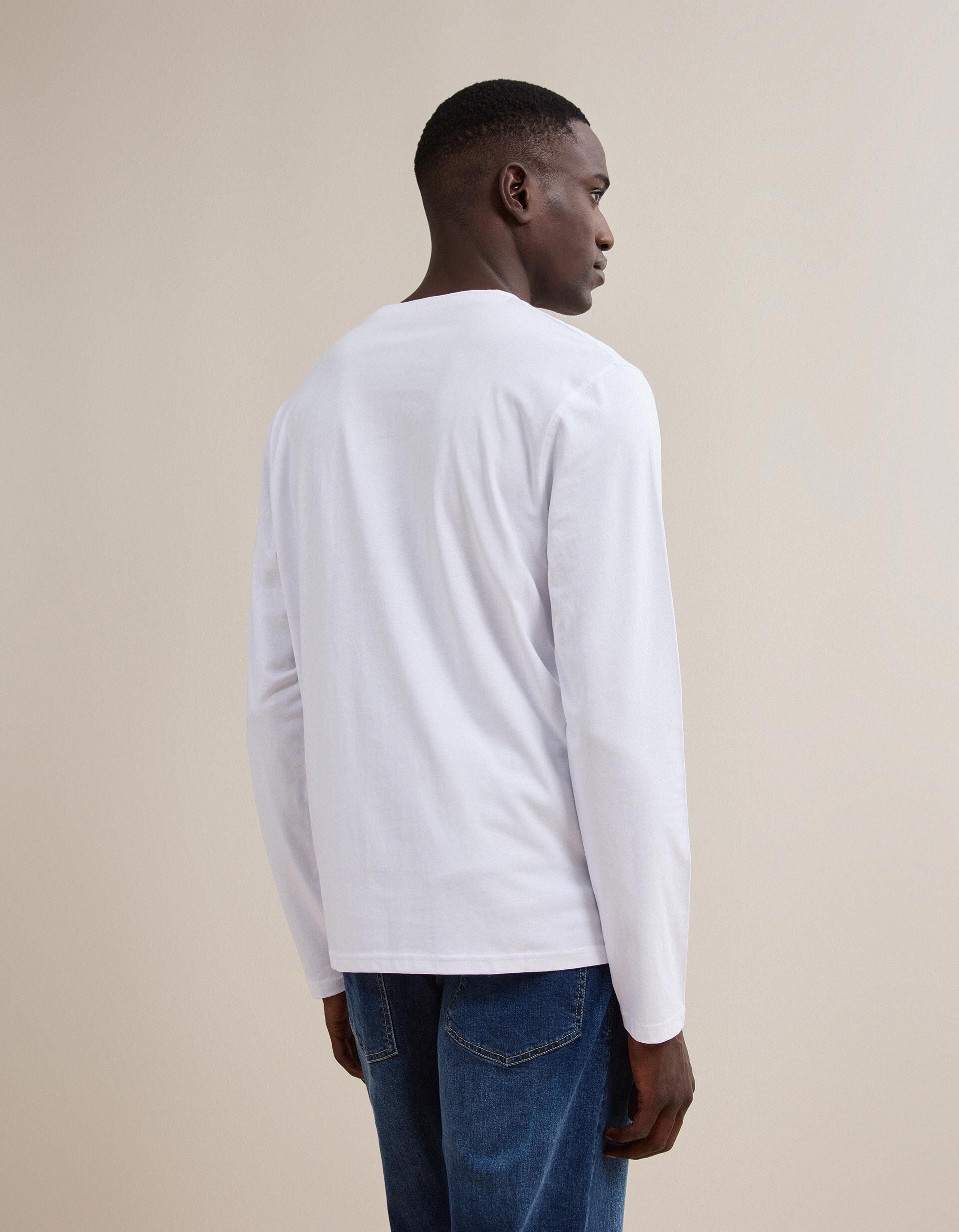 Comprar Online T-shirt De Manga Comprida, Homem, Branco
