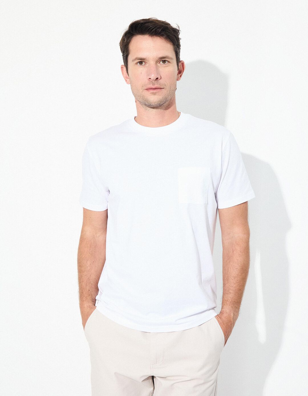 T-shirt Bolso, Homem, Branco
