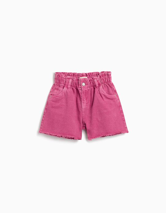 Comprar Online Calções de Ganga, Menina, Rosa Escuro 