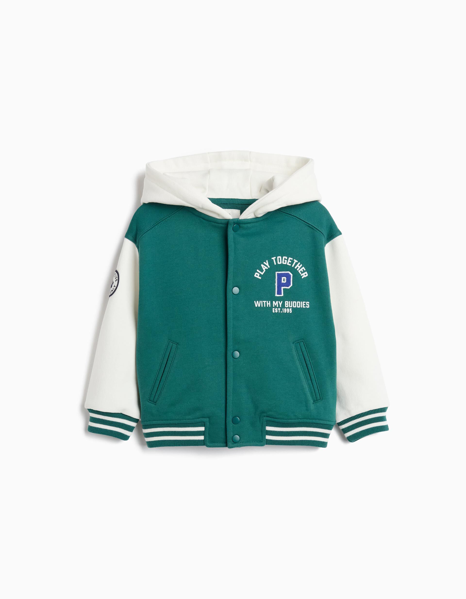 Comprar Online Bomber De Felpa, Menino, Verde Escuro
