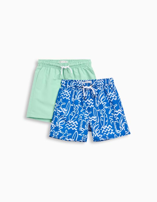 Comprar Online Pack 2 Calções de Banho, Menino, Verde Claro 
