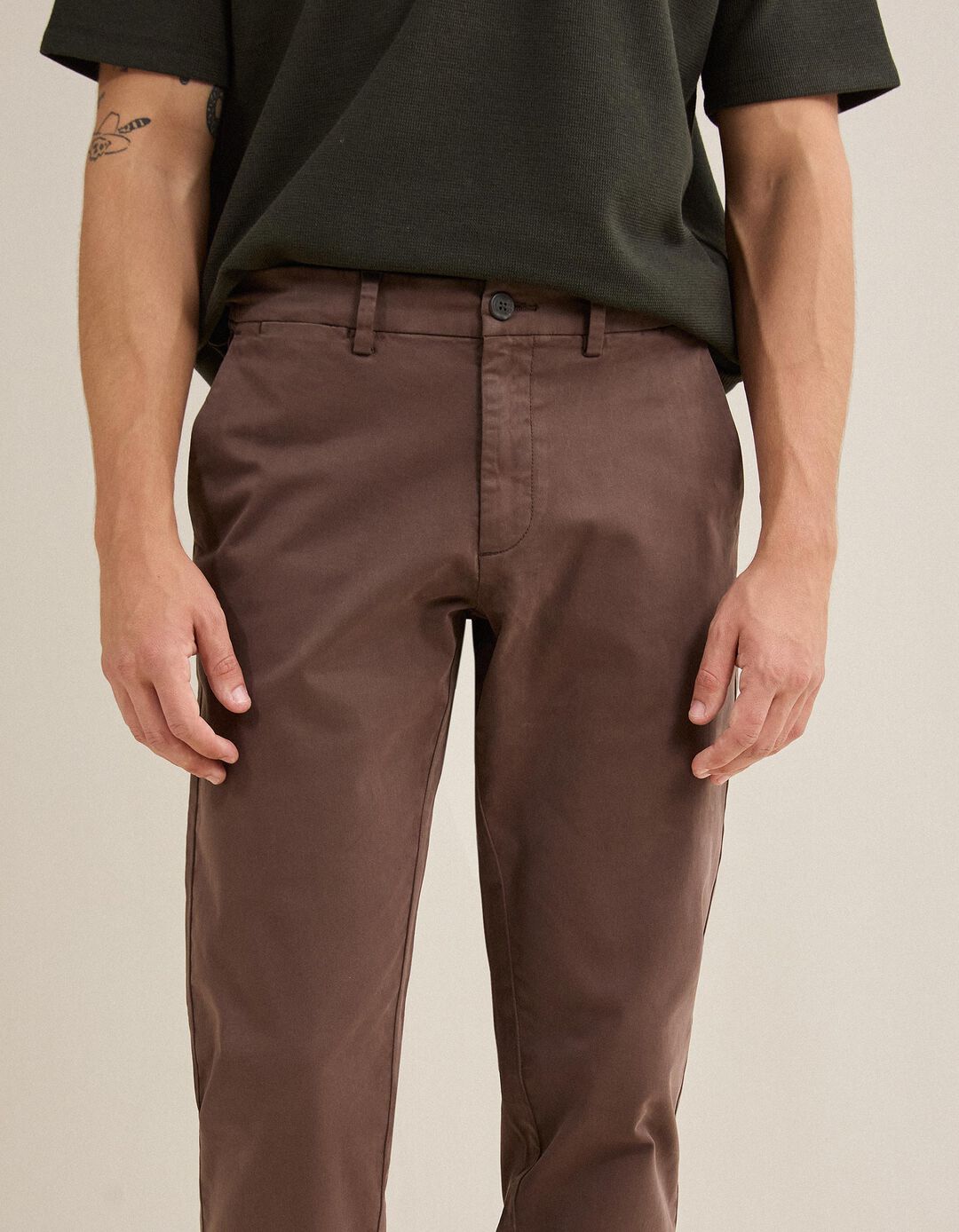 Cal&ccedil;as Chino Slim, Homem, Castanho