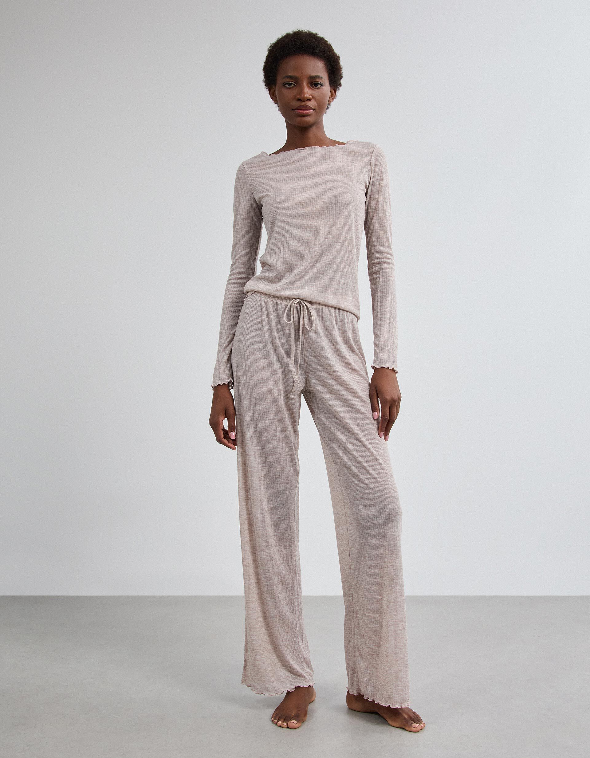 Comprar Online Pijama De Malha, Mulher, Bege