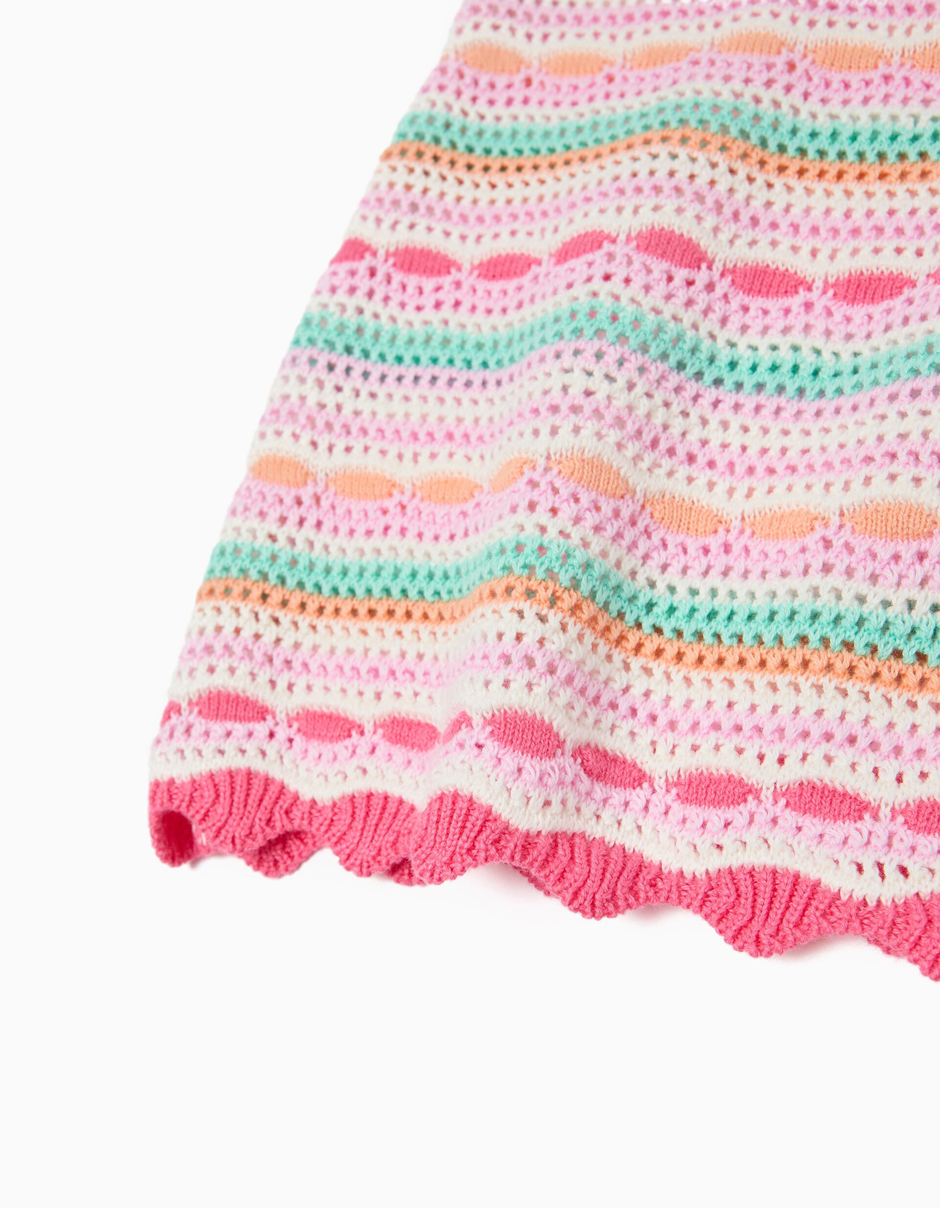 Comprar Online Vestido Crochet, Menina, Rosa