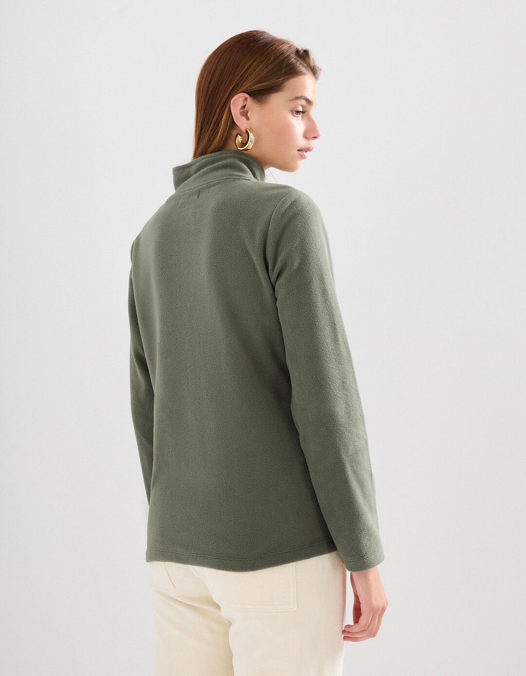 Casaco Polar, Mulher, Verde Escuro