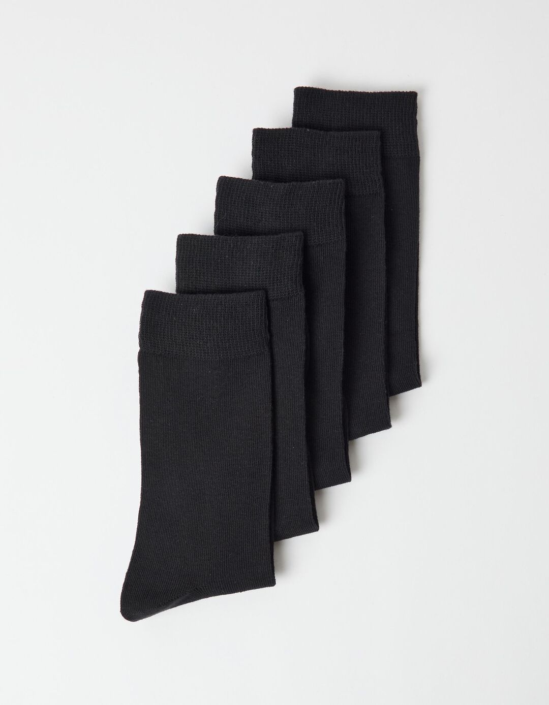 Pack 5 Pares de Meias Lisas, Homem, Preto