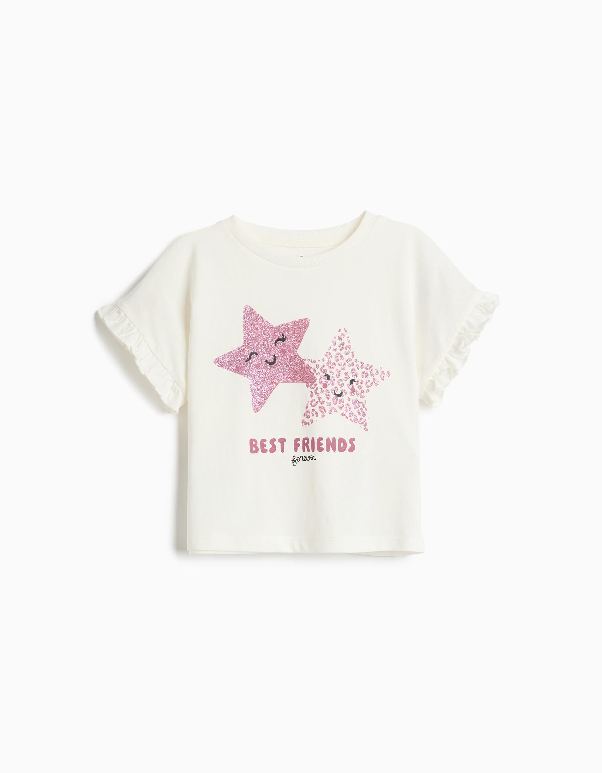 Comprar Online T-shirt Estampada, Menina, Branco