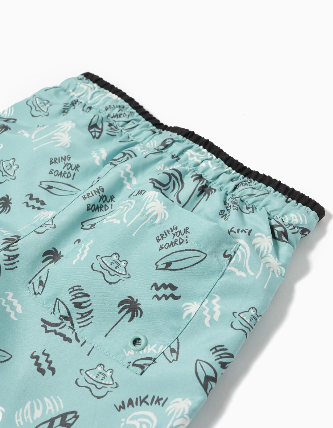Calções de Banho Estampados, Menino, Azul Claro 