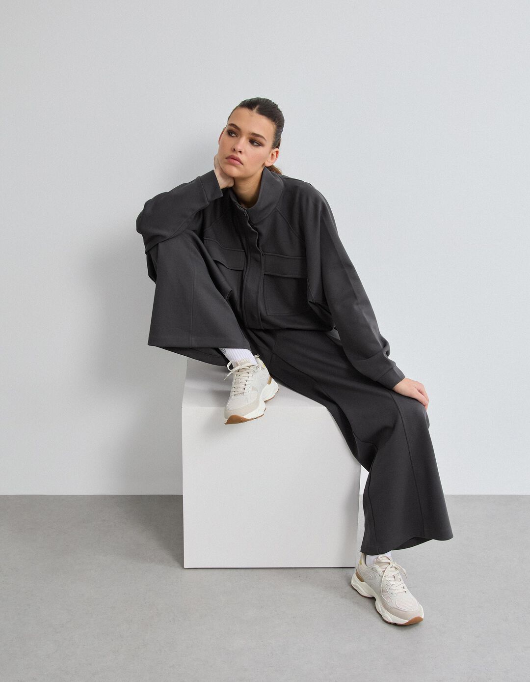 Casaco Piquet, Mulher, Cinzento