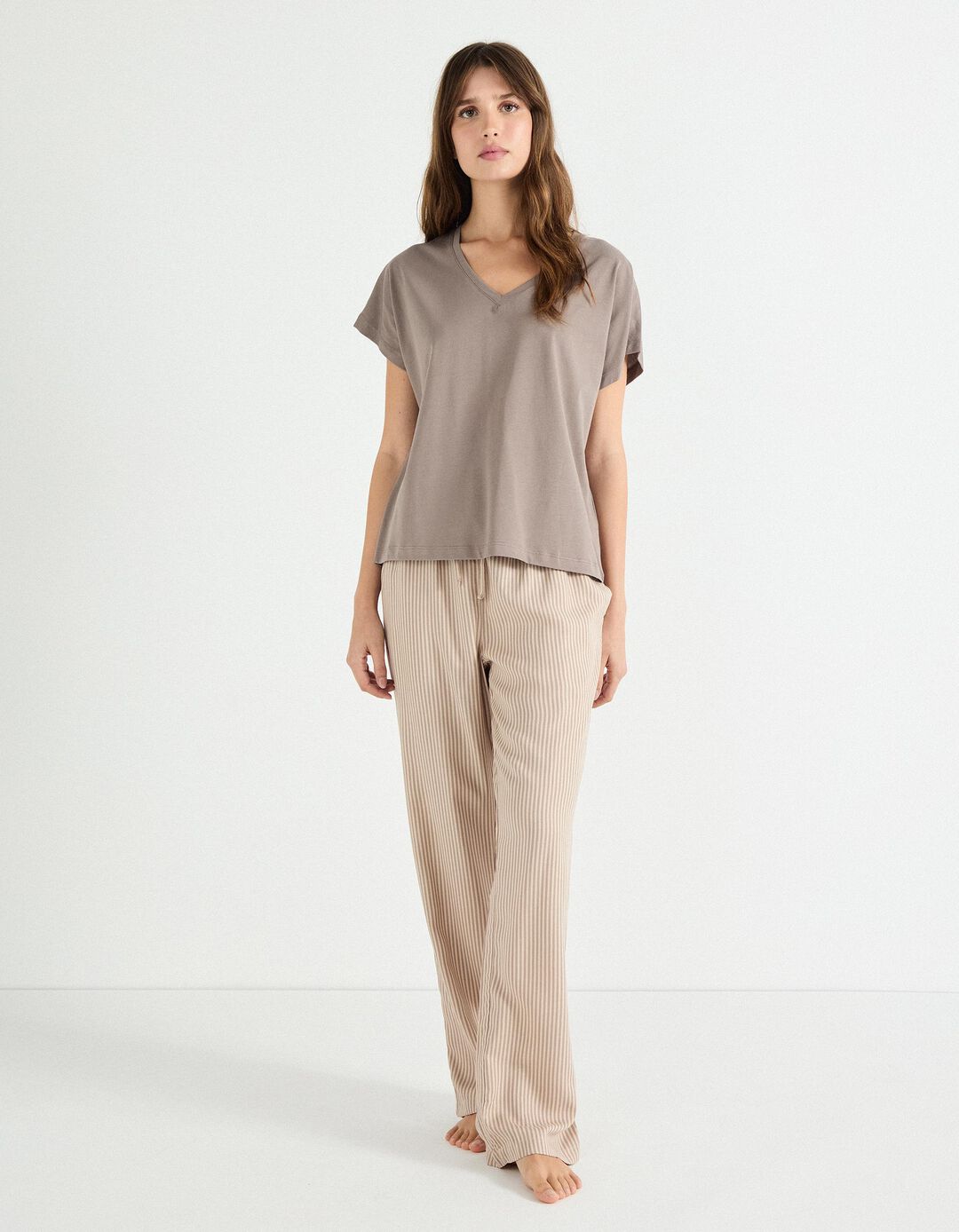 Pijama Jersey, Mulher, Cinzento