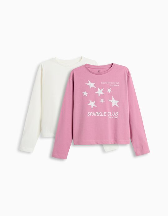 Comprar Online Pack 2 T-shirts, Menina, Rosa