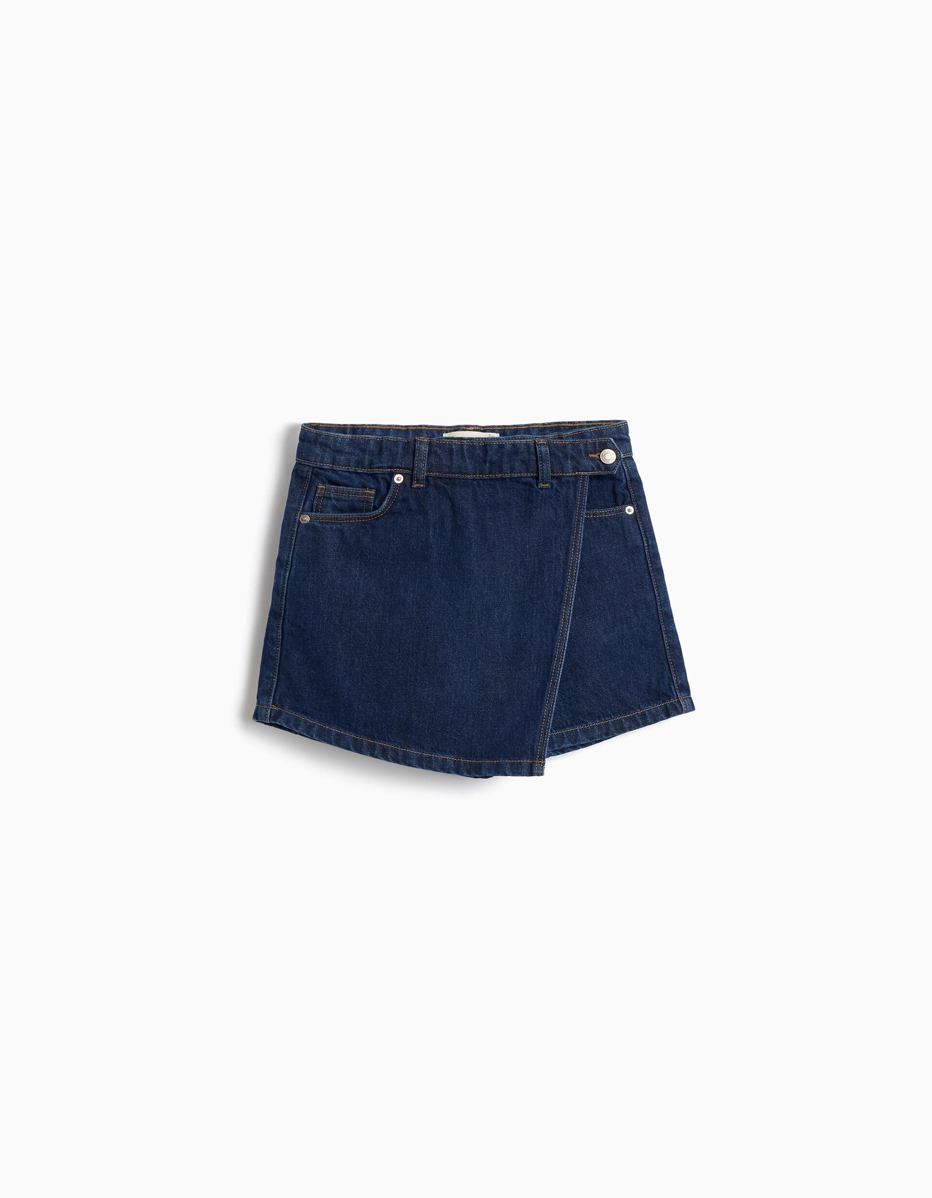 Comprar Online Saia-Cal&ccedil;&atilde;o de Ganga, Menina, Azul Escuro