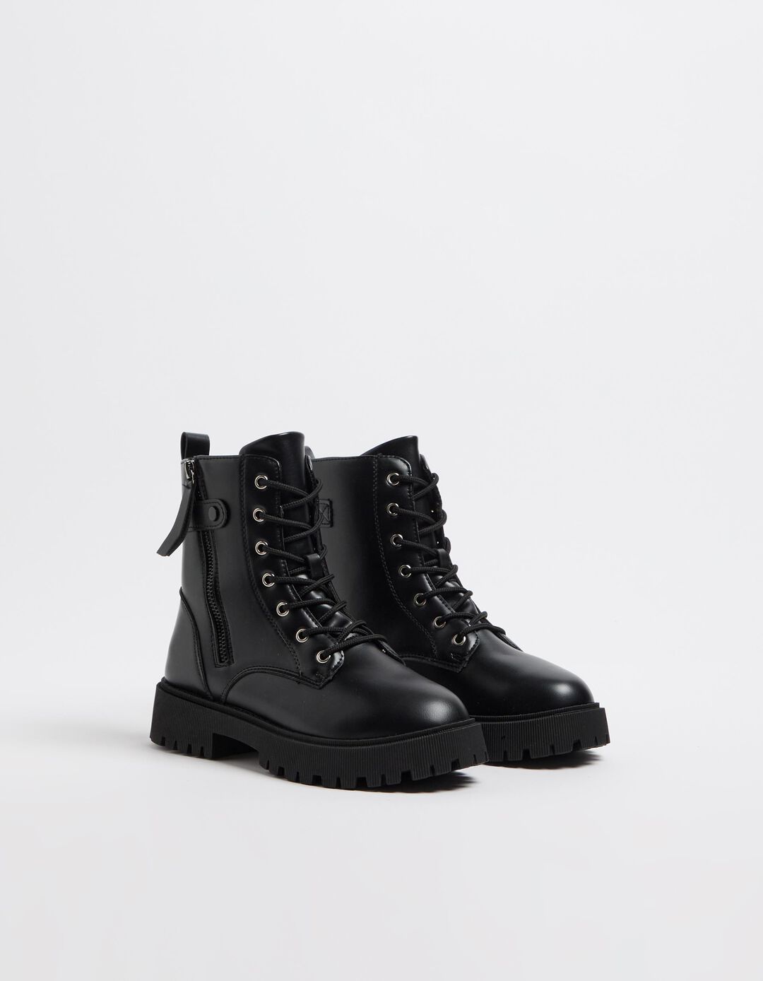 Botas Cordões, Mulher, Preto