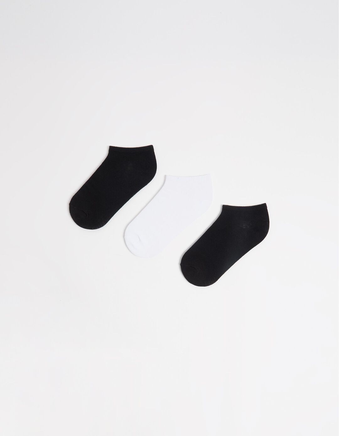 Pack 3 Pares de Meias Tornozelo, Mulher, Preto