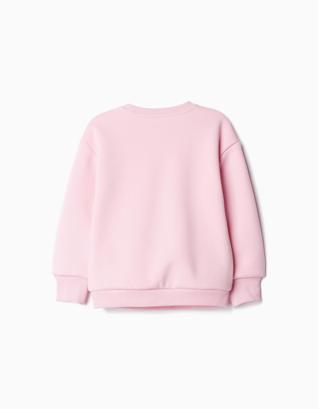 Sweatshirt de Felpa Estampado, Menina, Rosa Claro