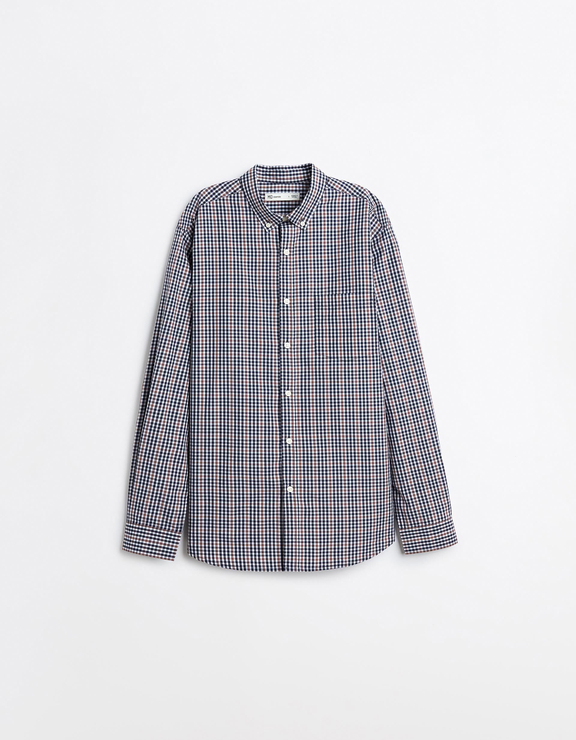 Comprar Online Camisa De Popelina, Homem, Castanho