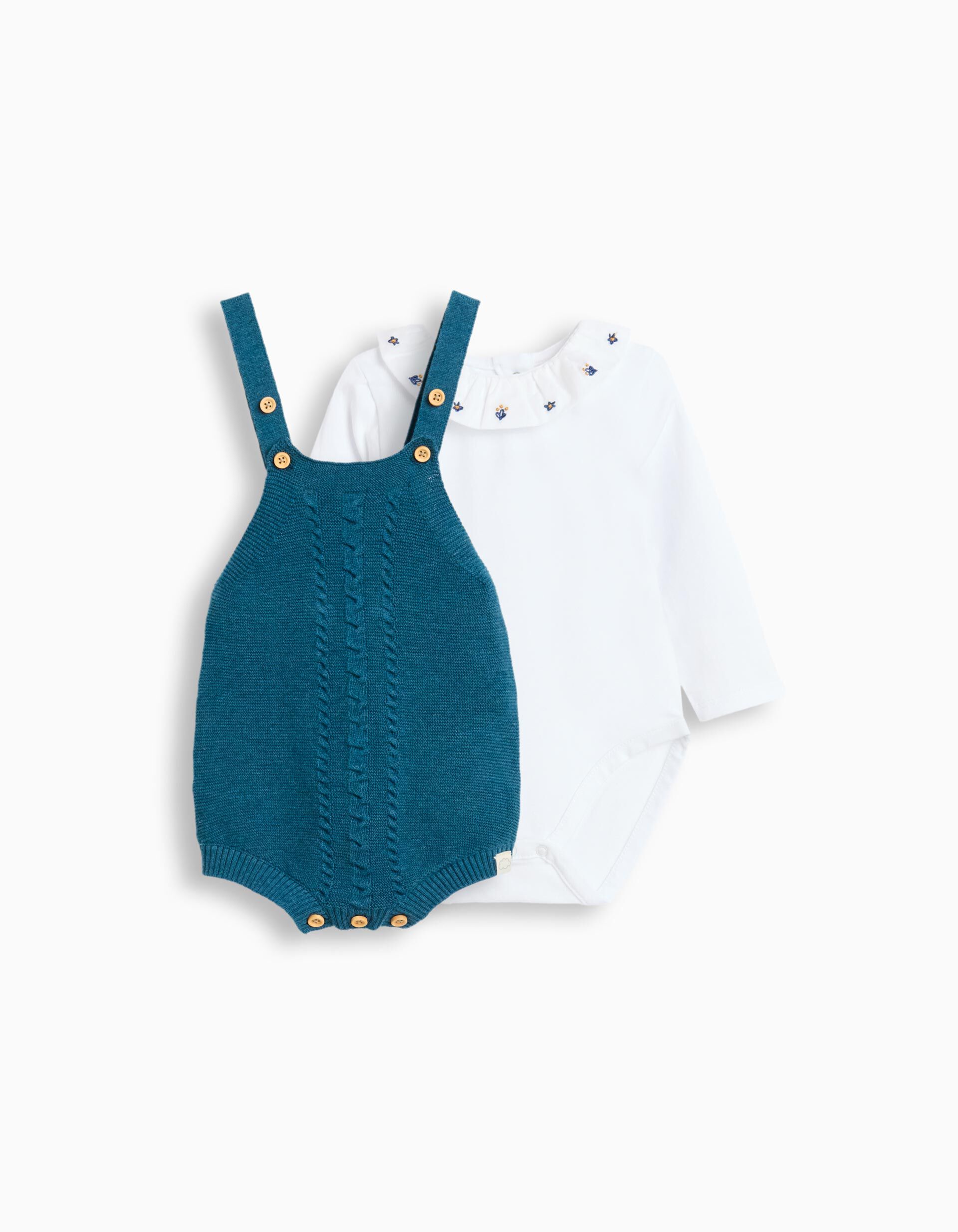 Comprar Online Conjunto Body e Macac&atilde;o, Rec&eacute;m-Nascido, Azul Escuro