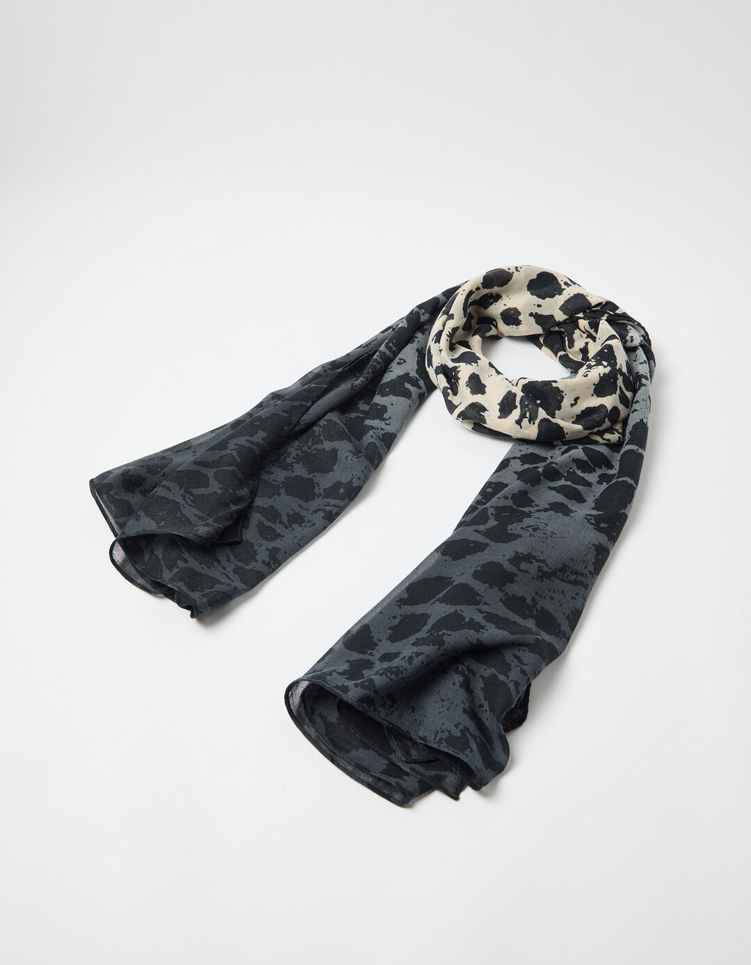 Cachecol Animal Print, Mulher, Preto