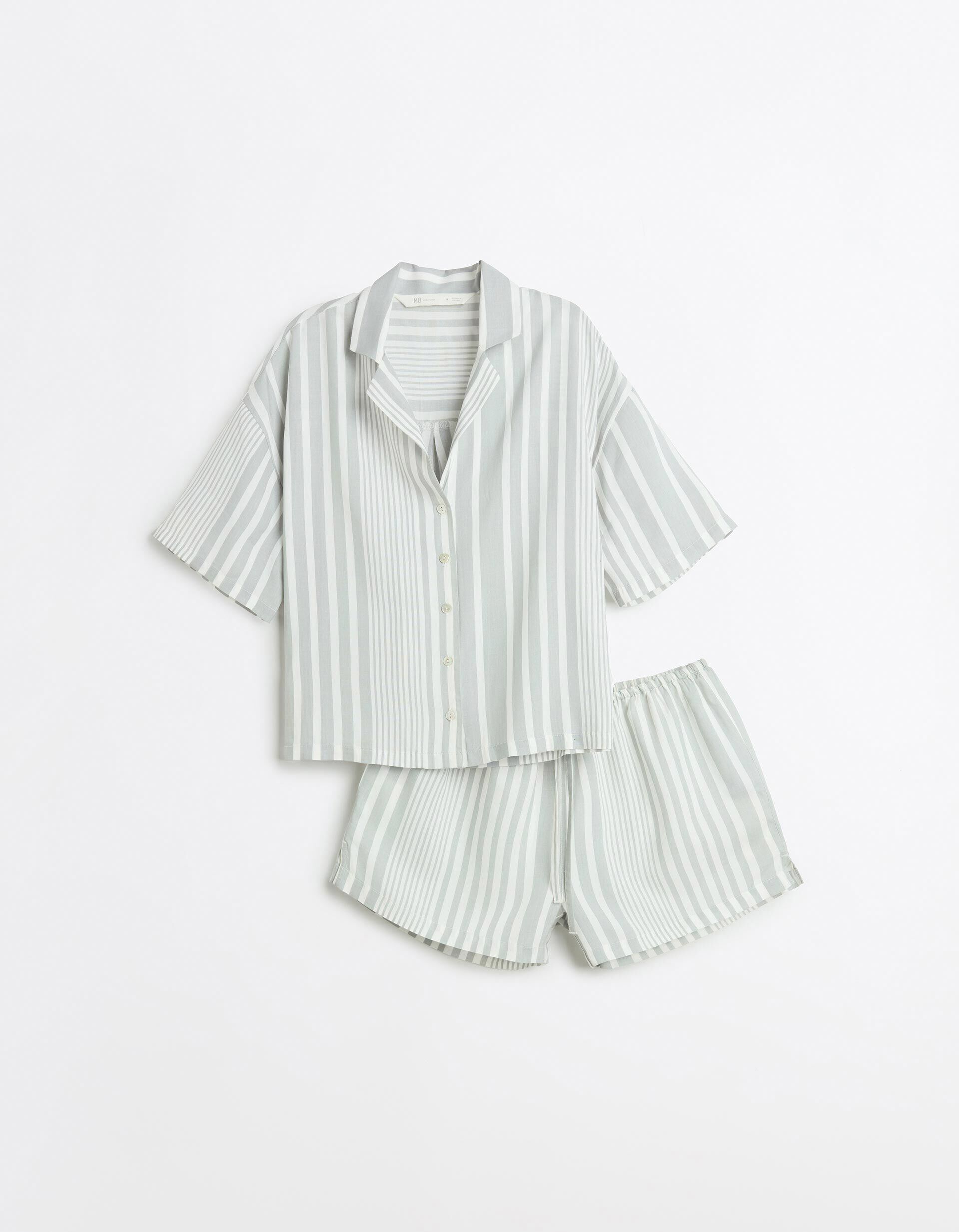 Comprar Online Pijama Riscas, Mulher, Cinzento Claro