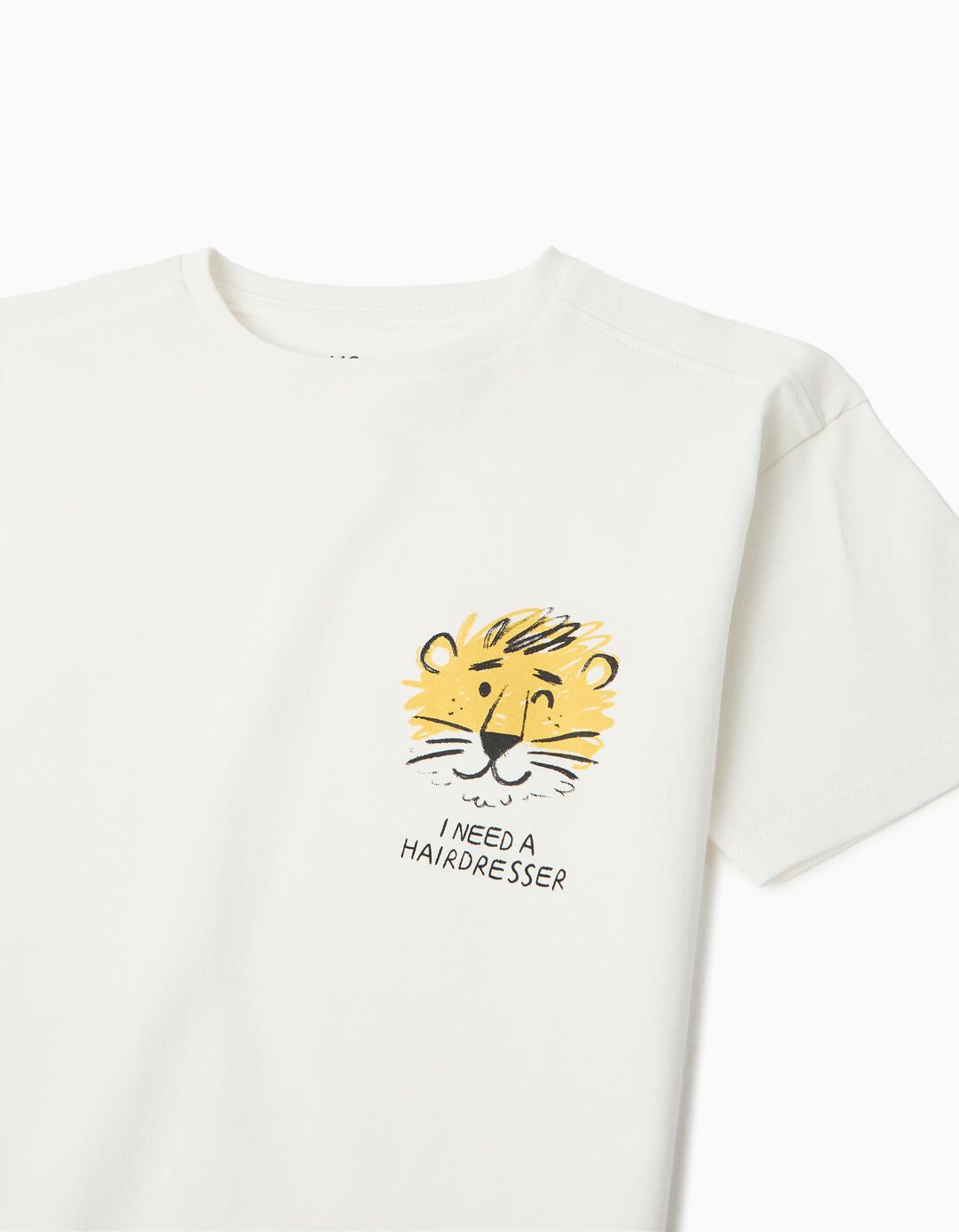 T-shirt Estampada, Menino, Cru