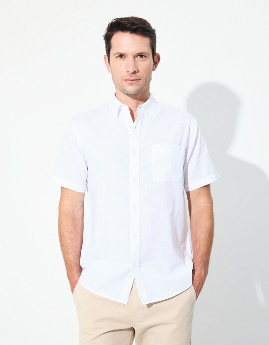 Comprar Online Camisa com Linho, Homem, Branco