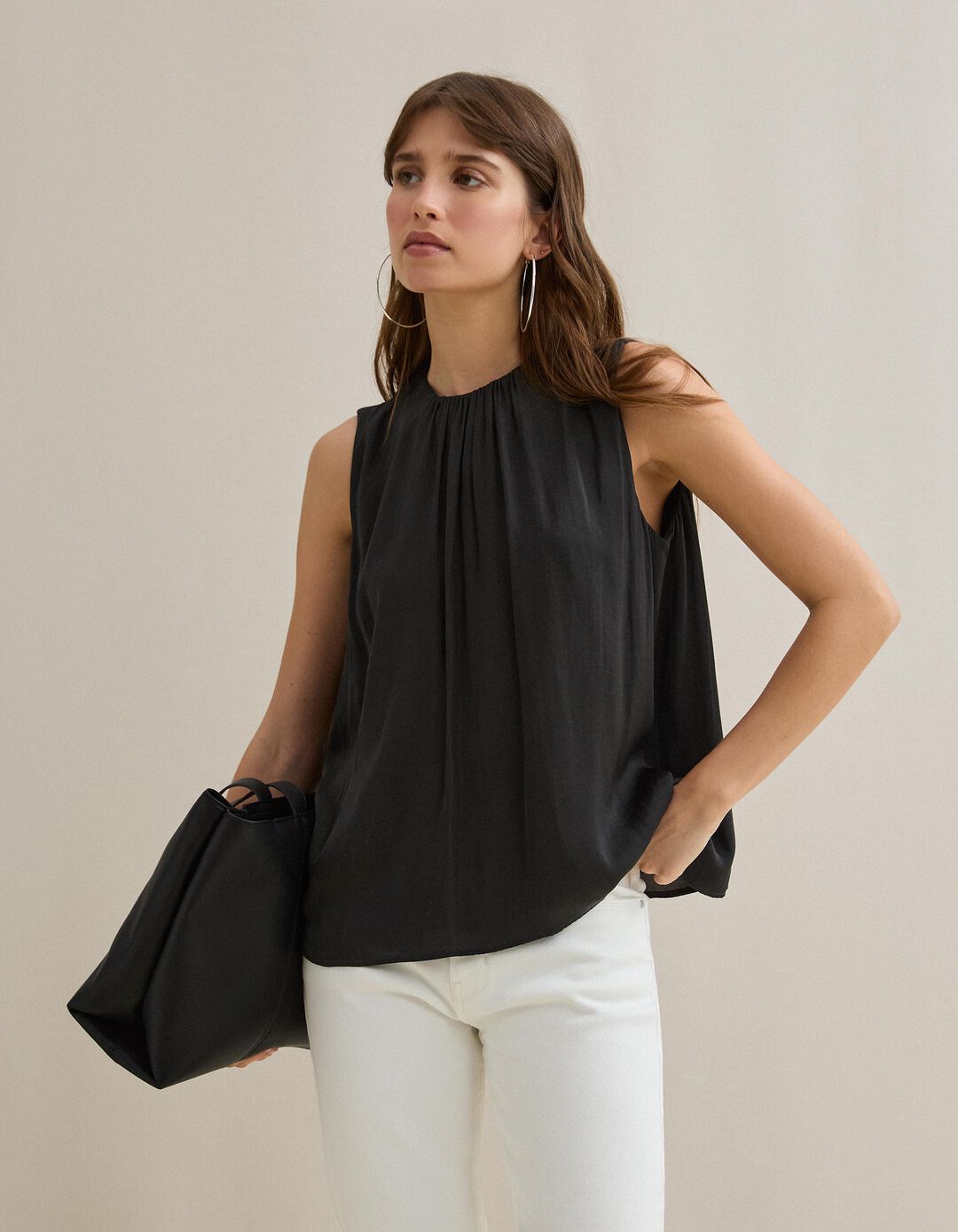 Blusa, Mulher, Cinzento Escuro