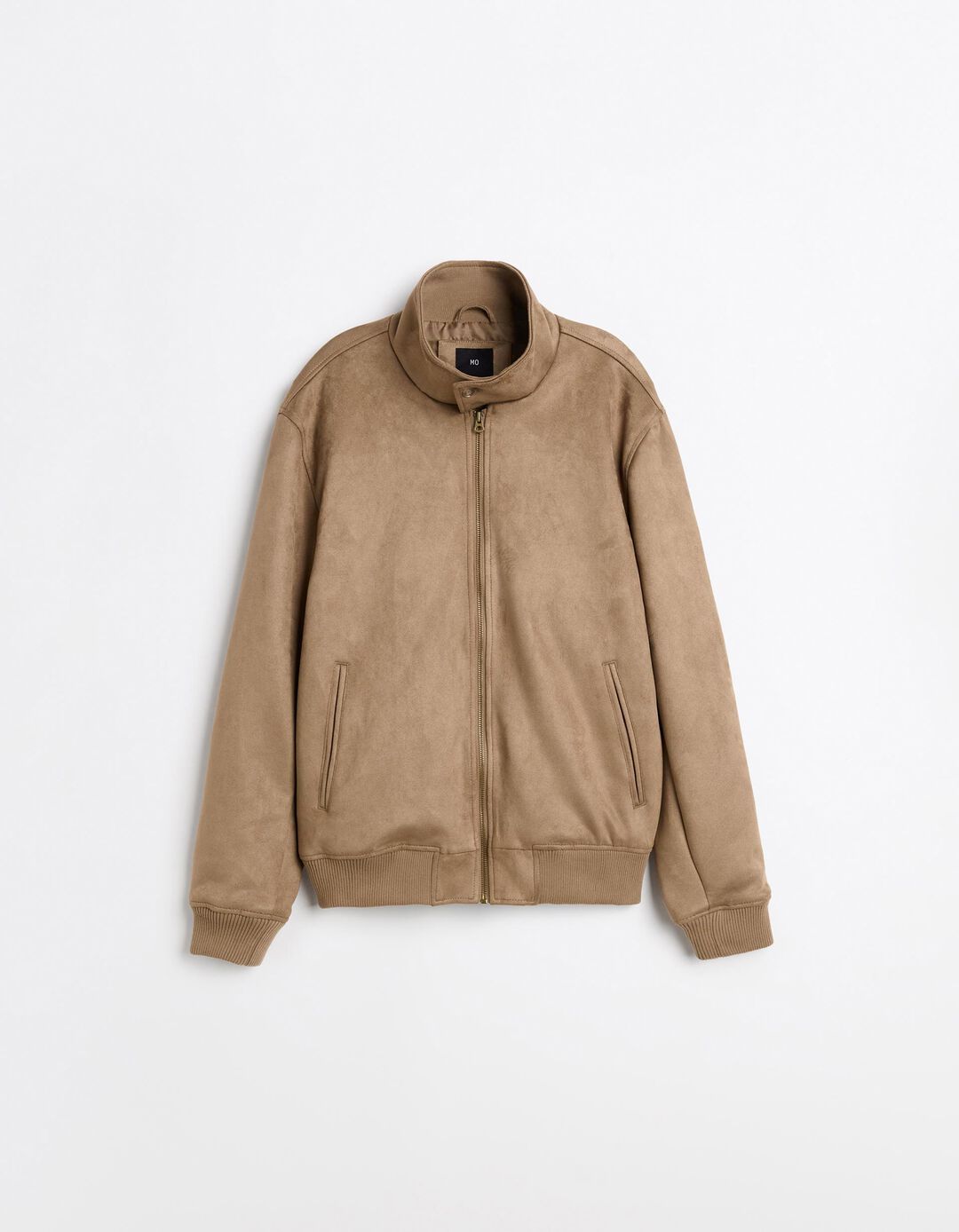 Casaco Bomber Efeito Camur&ccedil;a, Homem, Bege