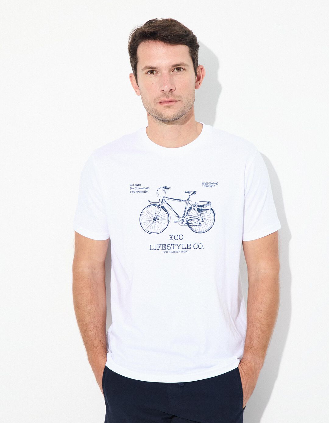 T-shirt Jersey, Homem, Branco