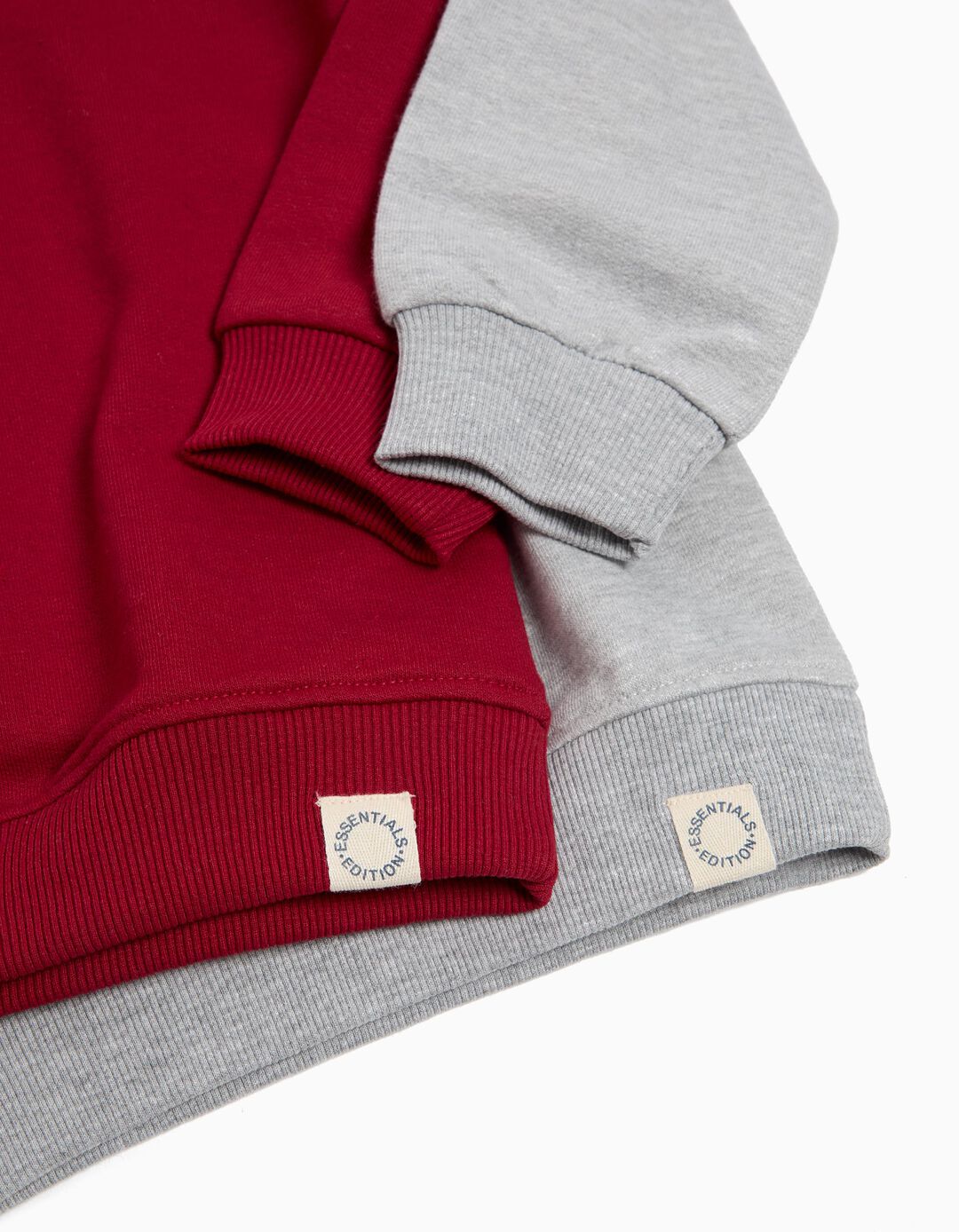 Pack 2 Sweatshirts, Menino, Vermelho/Cinzento Claro